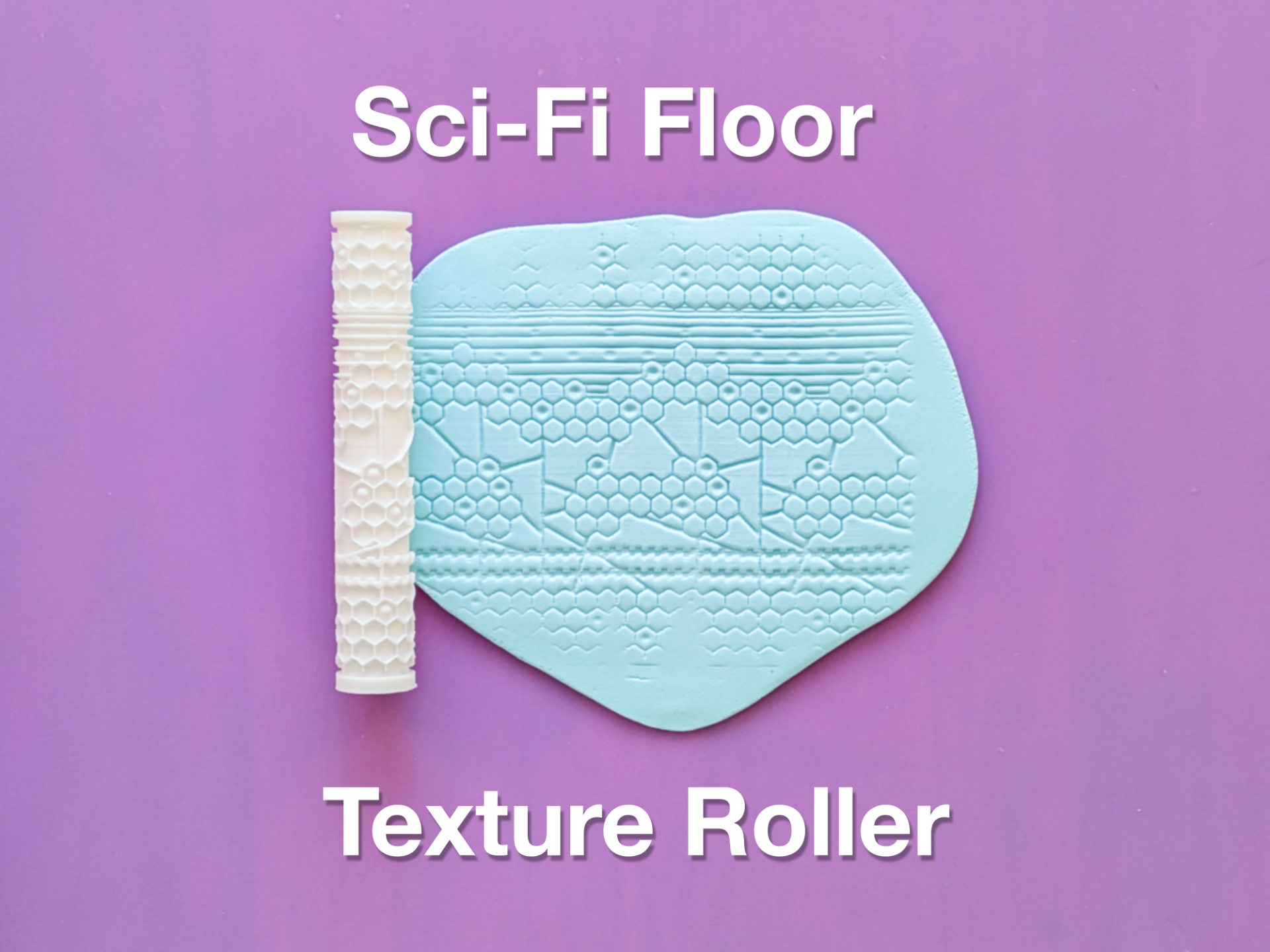 Texture Rolling Pin - Sci-Fi Floor Pattern