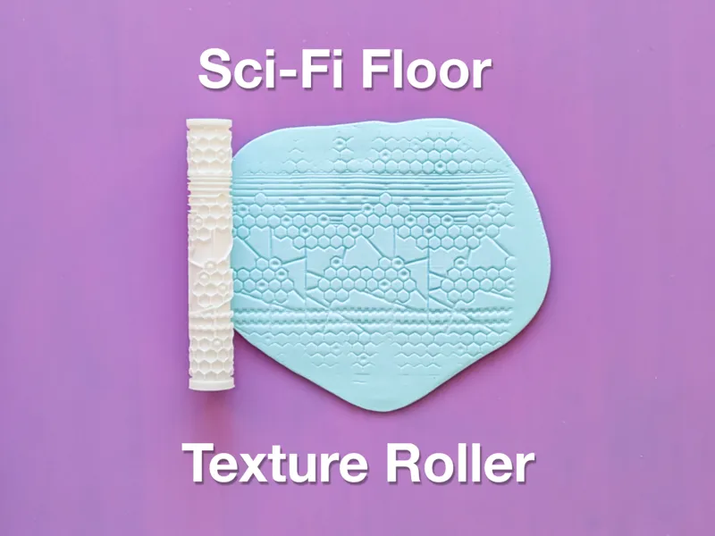 Texture Rolling Pin - Sci-Fi Floor Pattern