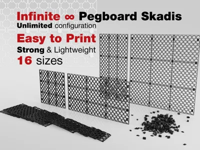 Infinite Pegboard | Easy to print | Skaldis