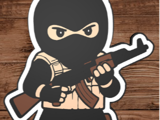 llavero de personaje terrorista de cs:go/cs2 