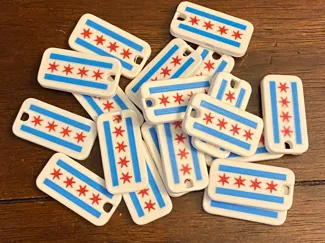 Chicago Flag Flat Whistle