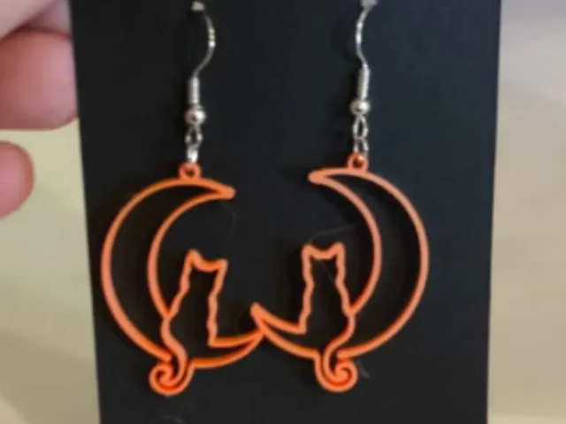 Pendientes Gato Silueta