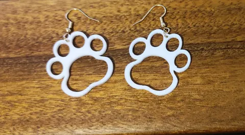 Cute Dog Paw Earrings view 2