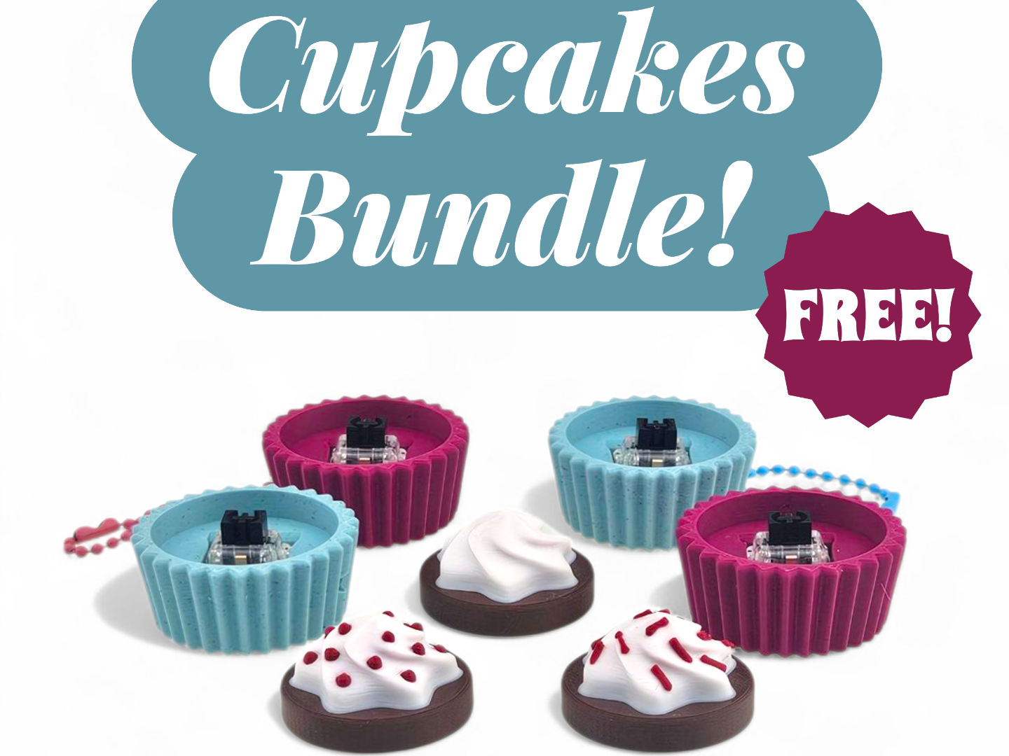 Cute Cupcakes Clickers - Adorable Fidget Toys