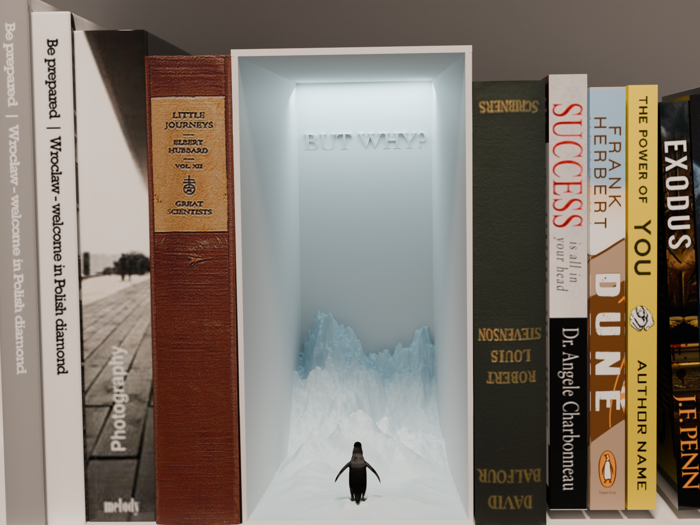 Mountain Penguin meme Book Nook