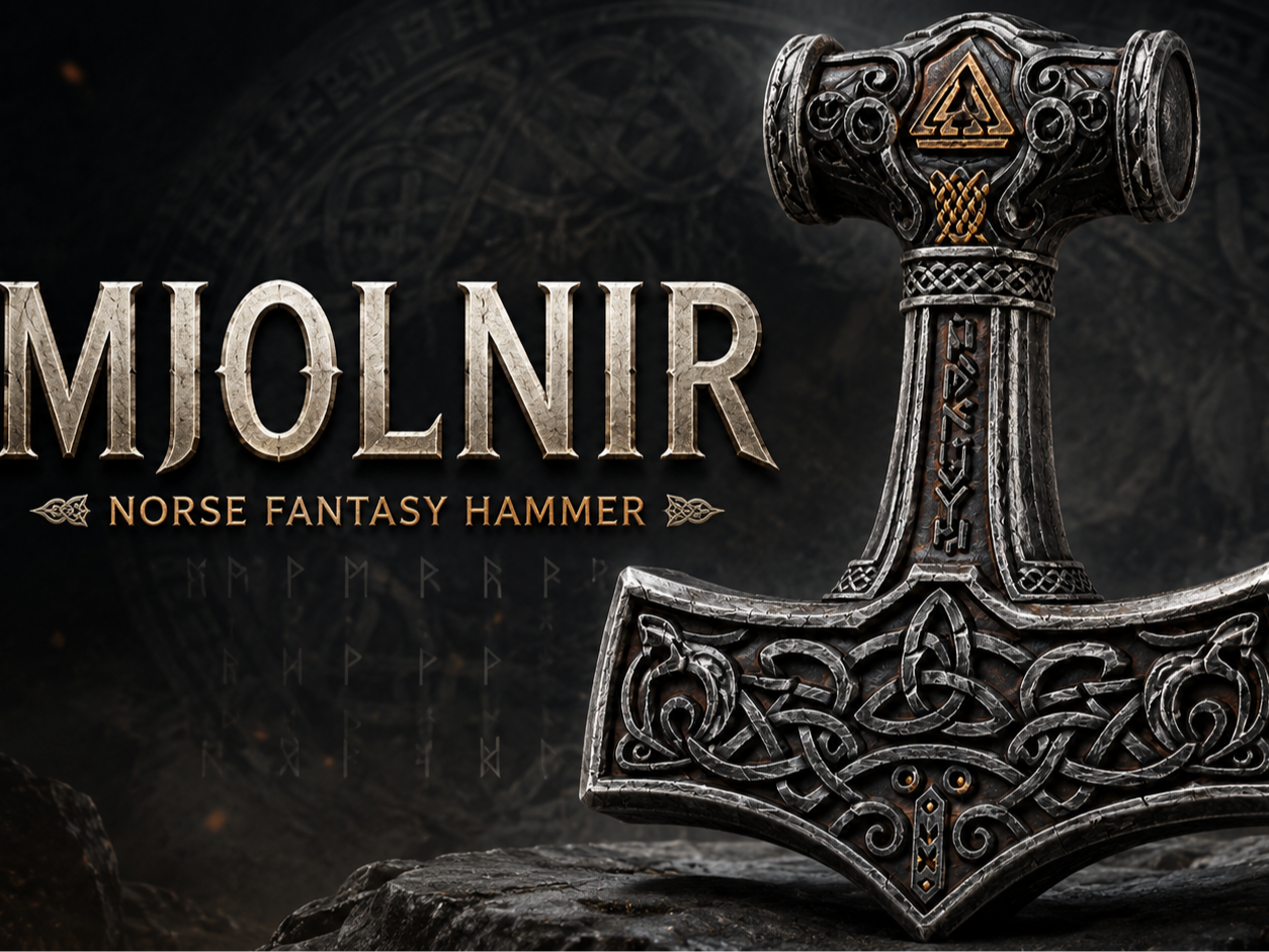 Mjolnir Thor’s Hammer – Viking Fantasy Decor