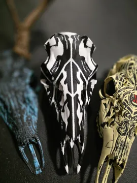 Adorno temático: Graphic Multicolor Deer Antler Mount Skulls — vista de referencia 5