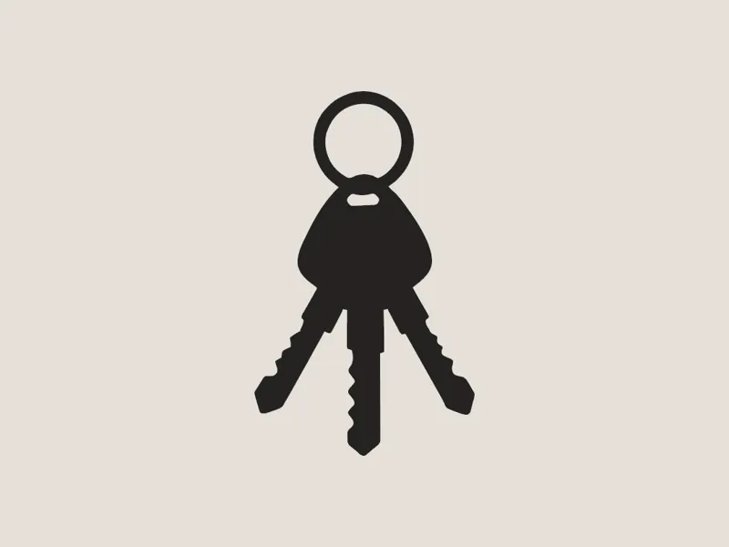 Car Keys Silhouette Minimalist 3D Printed Wall Art
