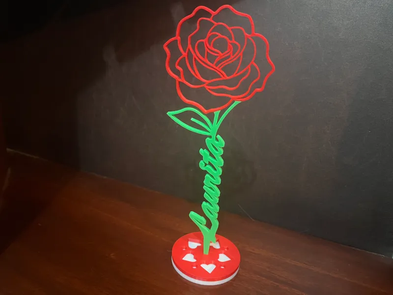 Rosa con nombre personalizado - Laurita