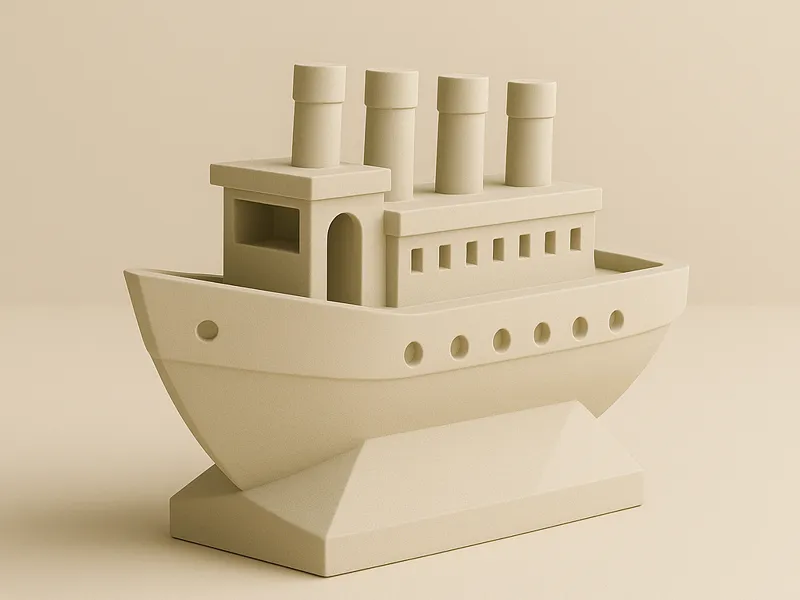 Minimalist Titanic-Inspired Boat