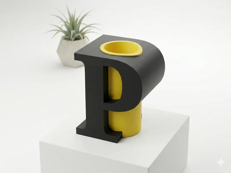 Pen Holder Leter P