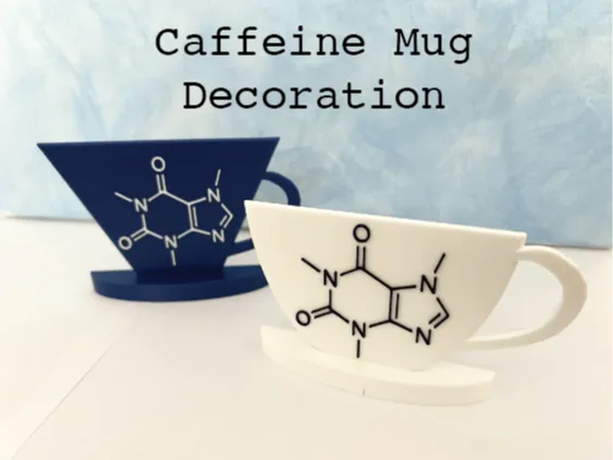 Coffee Mug Caffeine Molecule Desk Decoration