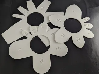 Leather Belt End Templates (0.5" to 2")