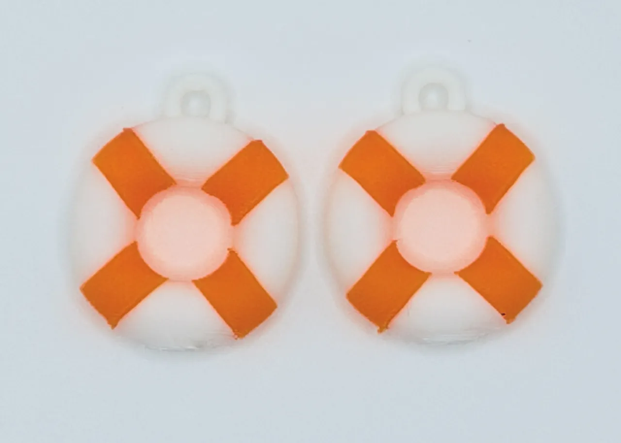 Summer Lifebuoy Earrings view 2