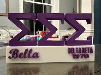Tri Sigma Custom Plaque