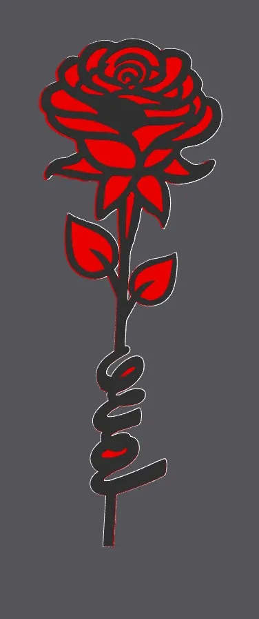 decorative rose with a wish of love