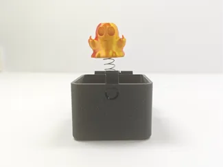 Halloween button pop open box