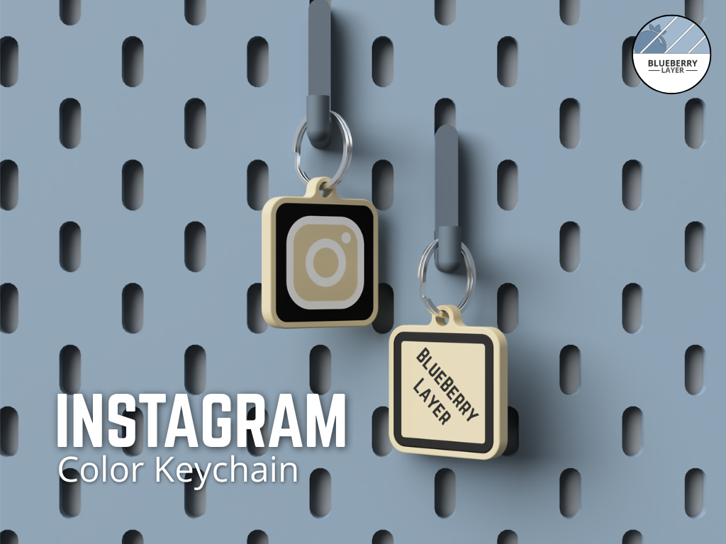 Instagram Color Keychain - Editable text