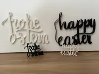 German "Frohe Ostern", 0.2mm layer, 1 walls, 0% infill