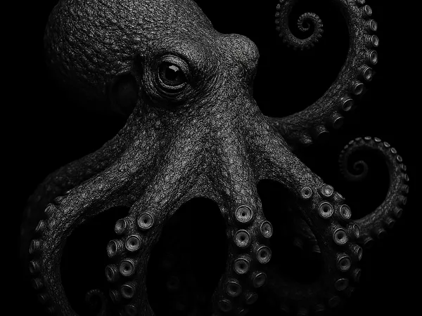 Portrait Hueforge d'une pieuvre