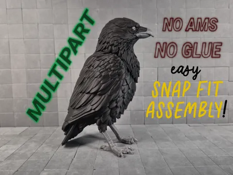 Accesorio para impresora 3D: Raven |Multicolor Multipart no GLUE no AMS — referencia de MakerWorld