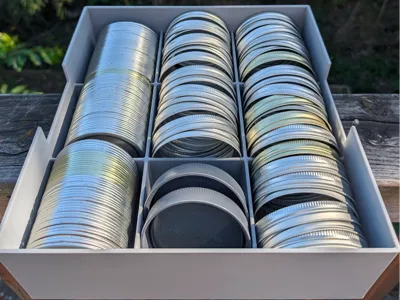 Mason Jar Lid Organizer Box - Wide Mouth