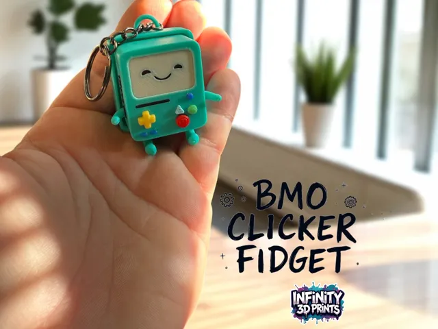 ADVENTURE TIME BMO CLICKER - FIDGET KEYCHAIN