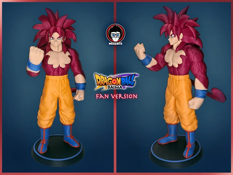 Thank you 12K! Goku Daima Adult SSJ4 fanart (36cm)