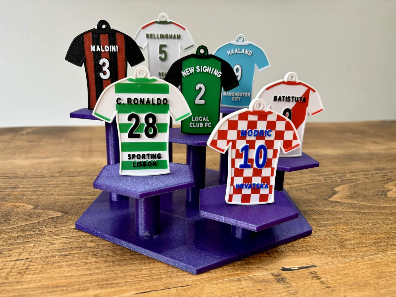 Customisable Parametric Football Jersey Keyring view 4
