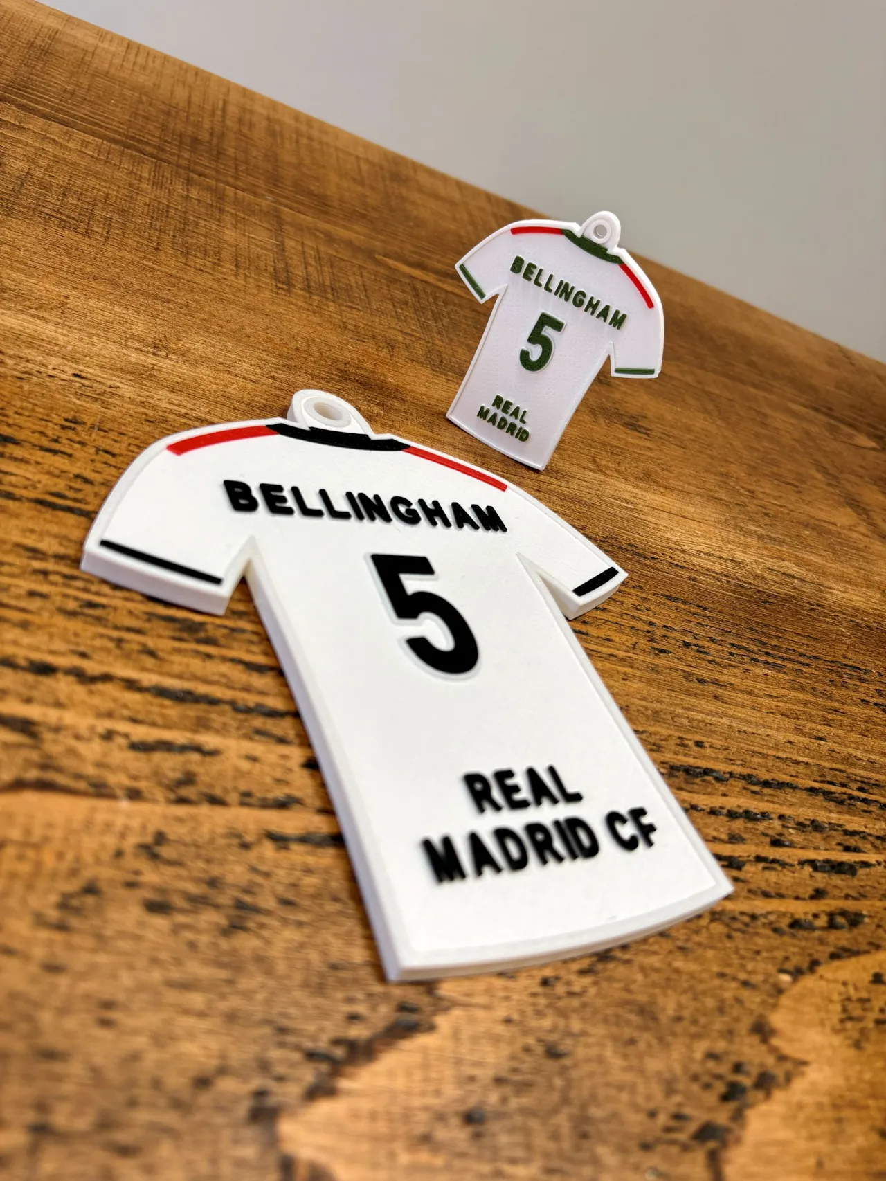 Customisable Parametric Football Jersey Keyring view 3