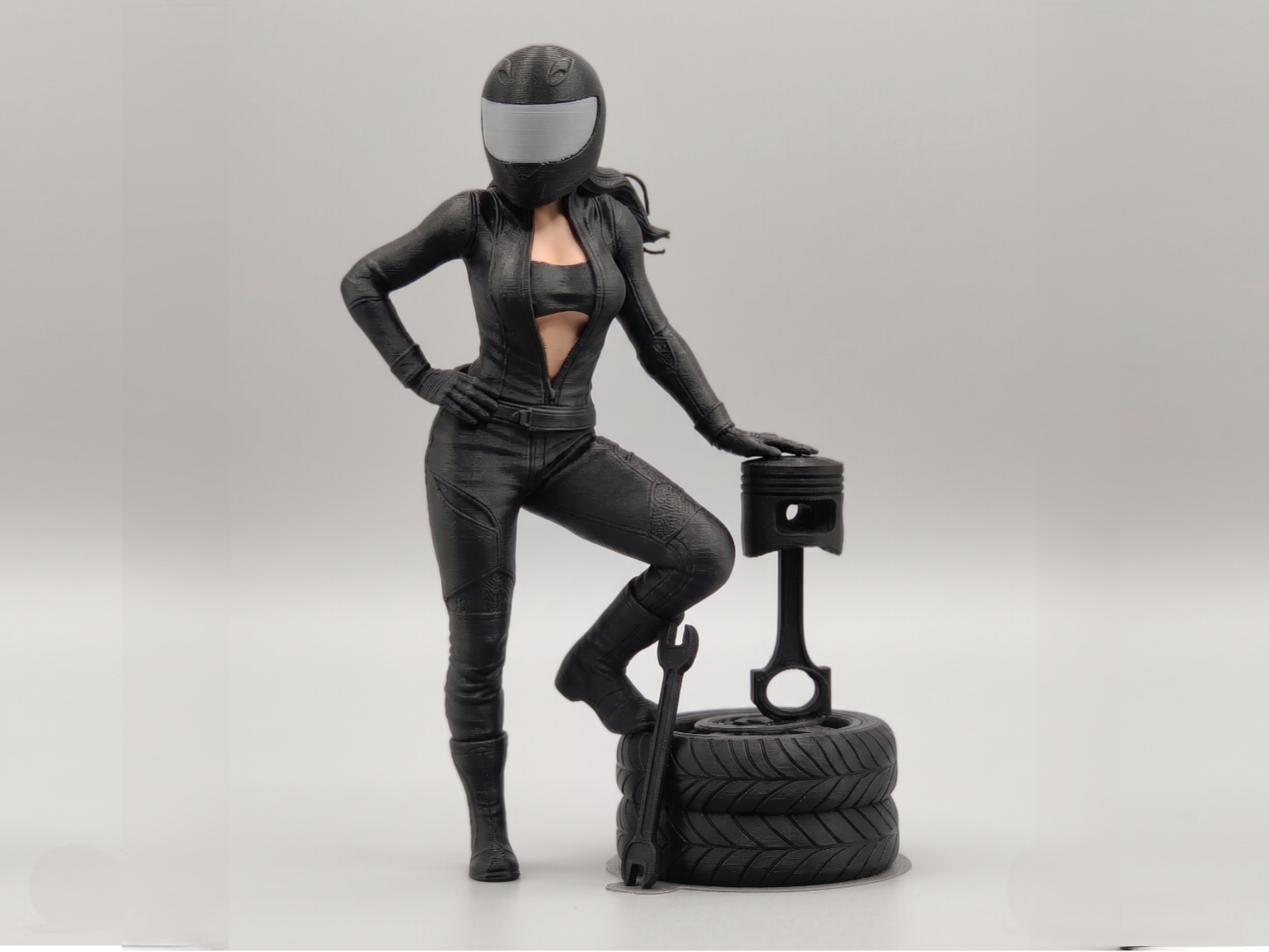 Sexy Biker Girl Figure 