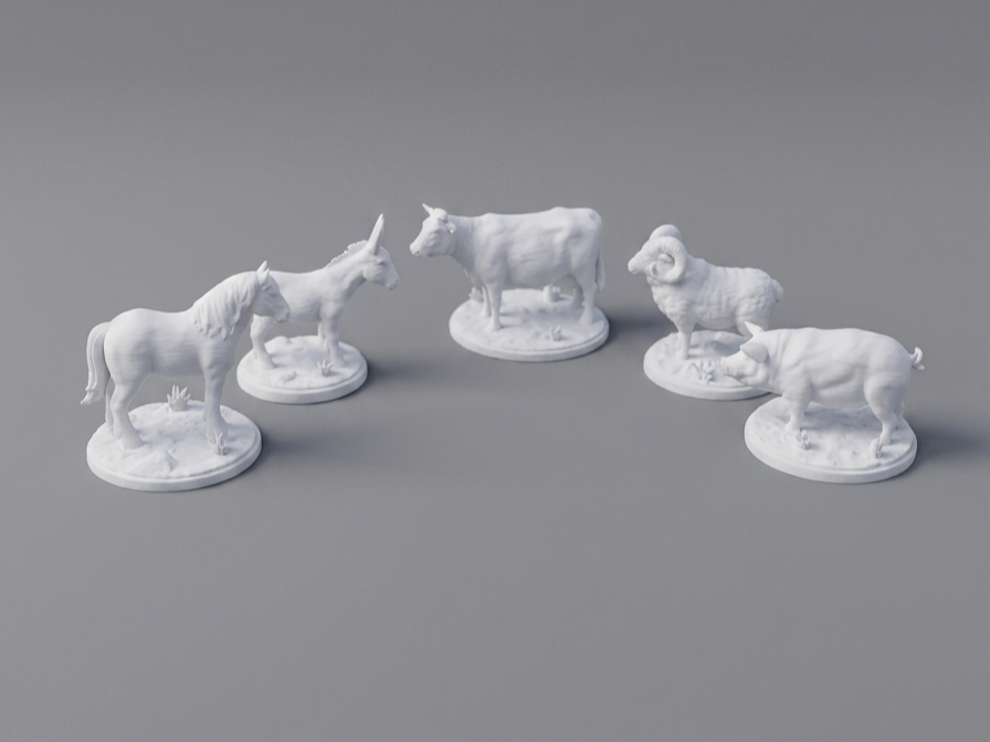 Farm Animals Set – RPG & Diorama Miniatures 