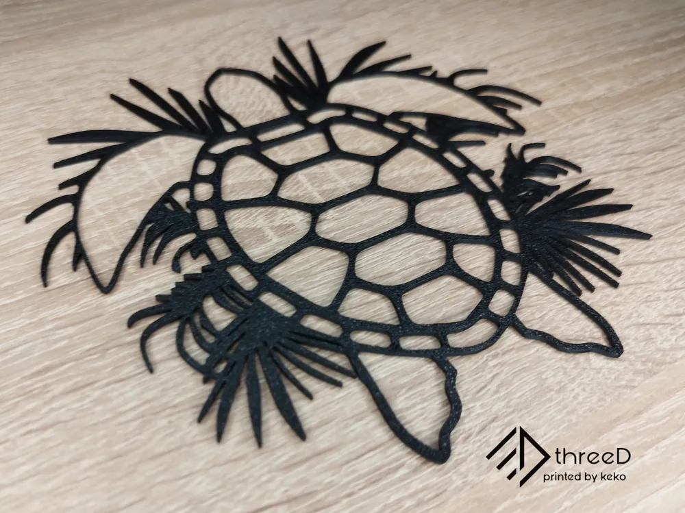 Sea Turtle Wall Art | 2D Wall Decor - Free 3D Print Model - MakerWorld