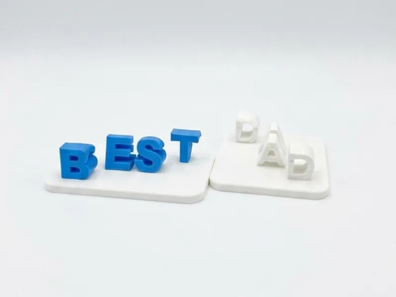 Best Dad - Dual Name Illusion (Rectangular Base)