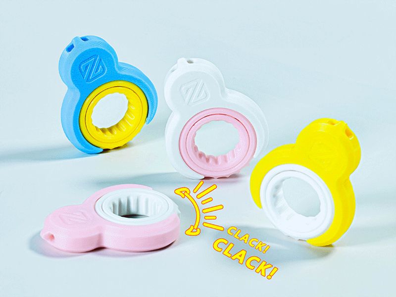 10g一体打印的棘轮手把件 咔哒声音 旋转解压玩具 TB6-1棘轮指套