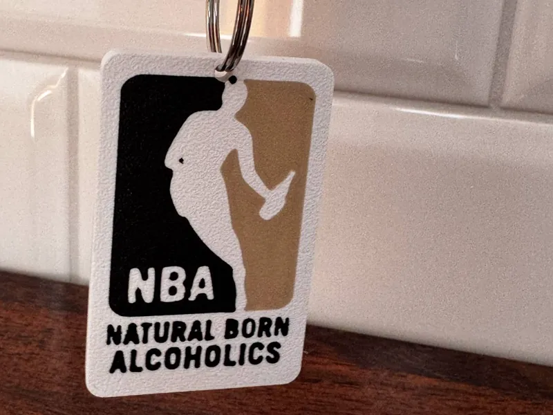 NBA – Natural Born Alcoholics | Funny Keychain