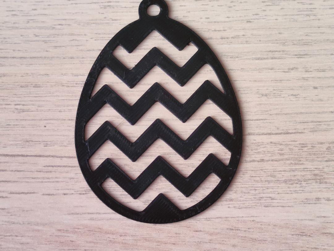 Easter Decoration - Modern Chevron Egg Pendant