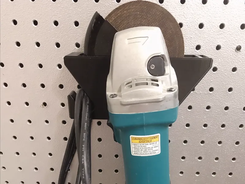 4-1/2in Angle Grinder pegboard storage rack