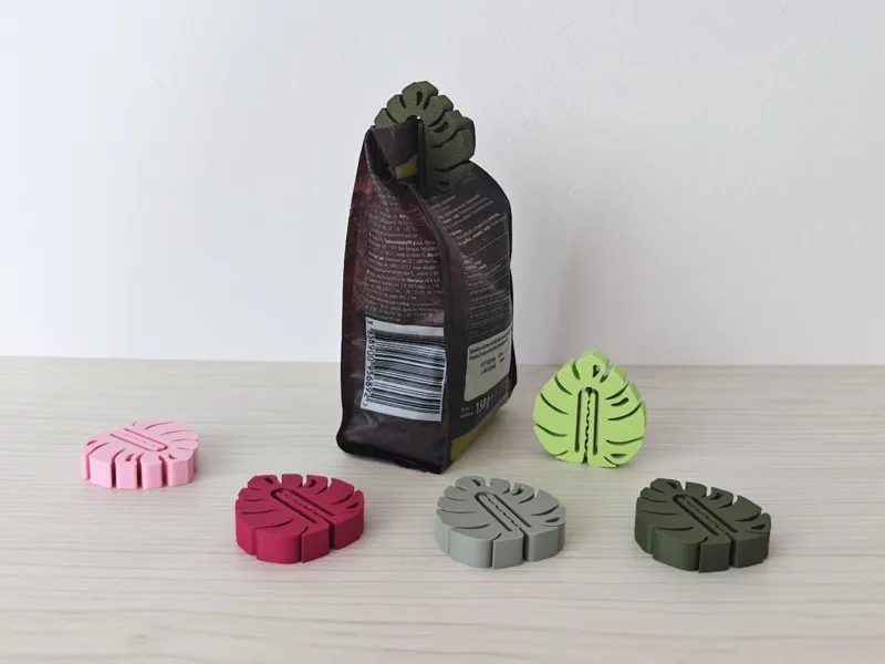 Monstera leaf bag clips