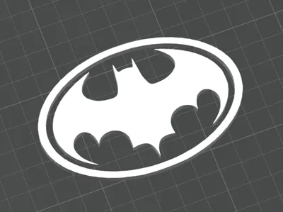 Batman 1989 Bat Symbol Logo - 3D Printed