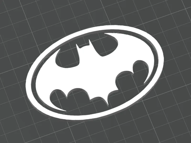 Batman 1989 Bat Symbol Logo - 3D Printed