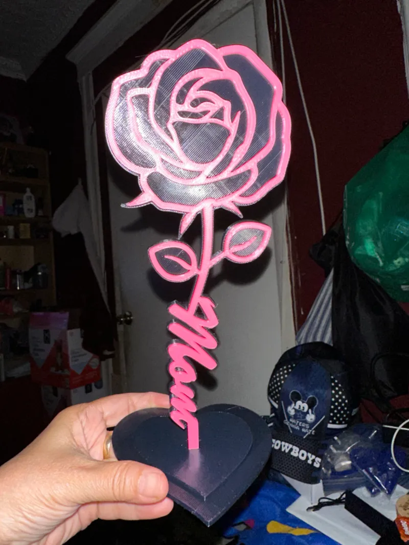 Mom rose with stand