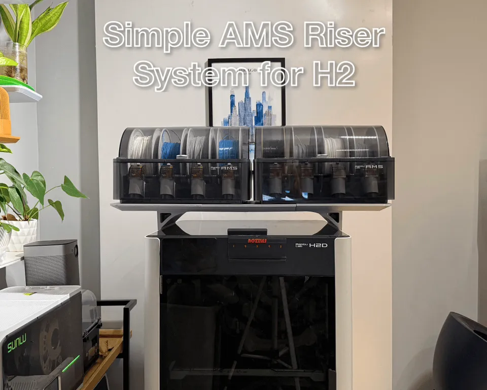 Simple AMS Riser System for H2 Series (Modular) - Free 3D Print Model ...