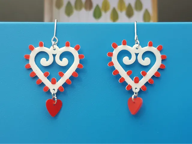 Salento Lights Inspired Heart Earrings