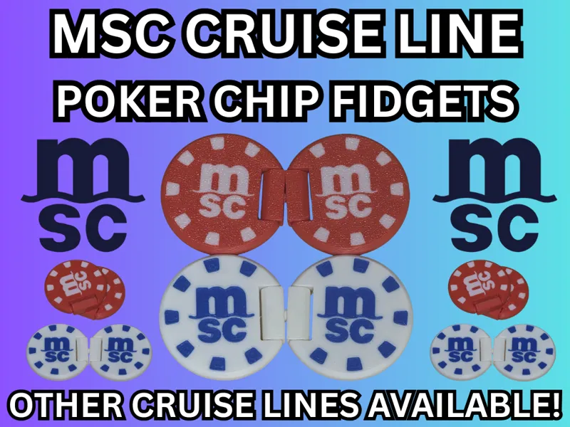MSC Cruise Line Poker Chip Fidget Flipper