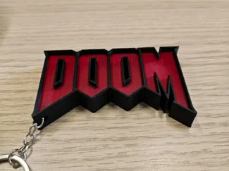 Classic Doom Logo Keychain