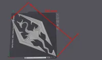 Logo en relief Skyrim / Emblème Elder Scrolls — photo 4