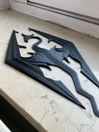 Logo en relief Skyrim / Emblème Elder Scrolls — photo 3