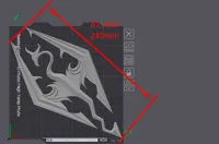 Logo en relief Skyrim / Emblème Elder Scrolls — photo 8