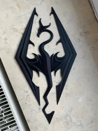 Logo en relief Skyrim / Emblème Elder Scrolls — photo 9